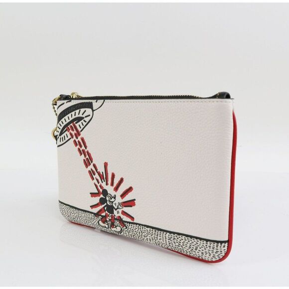 NWT Coach x UFO strike Mickey Wristlet Card Wallet - Picture 9 of 13
